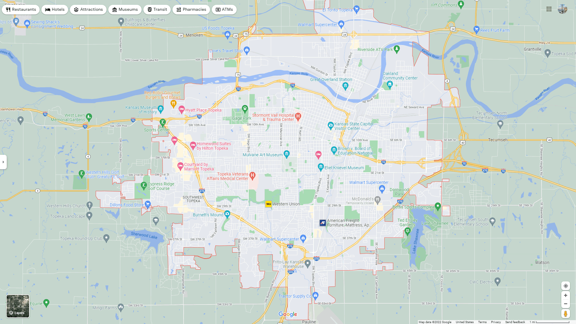 Shawnee Kansas Map